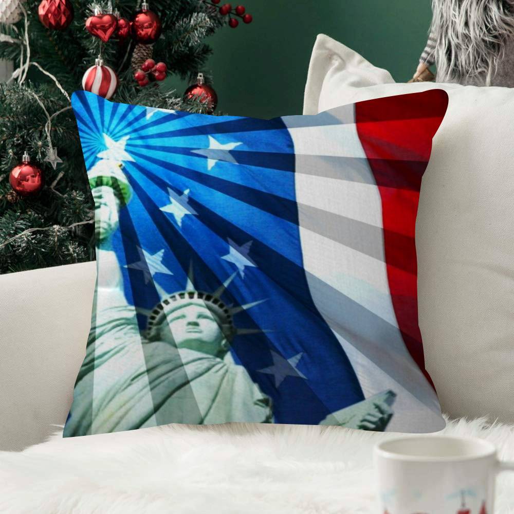 American Pillow Cover Soft Decorative Throw Pillow Case Xcm Couch Home Decor for Living Room Sofa Party Gift