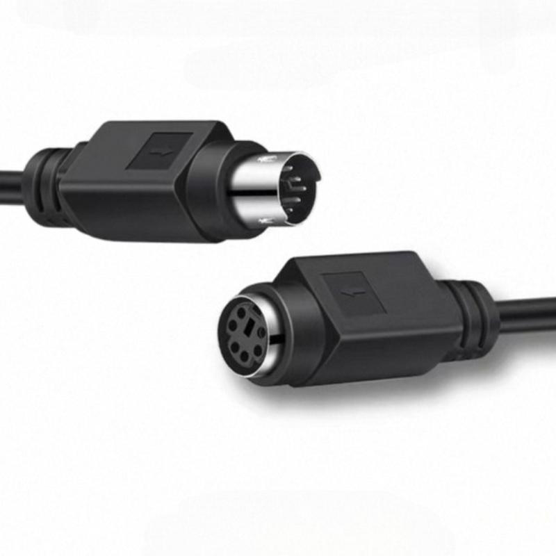 PS/2 PS2 Pure Copper Extension Cord Mouse Keyboard Extension Cable Head Round Male to Male to Female 6 Pin MD6 Pin Extender 0.5M