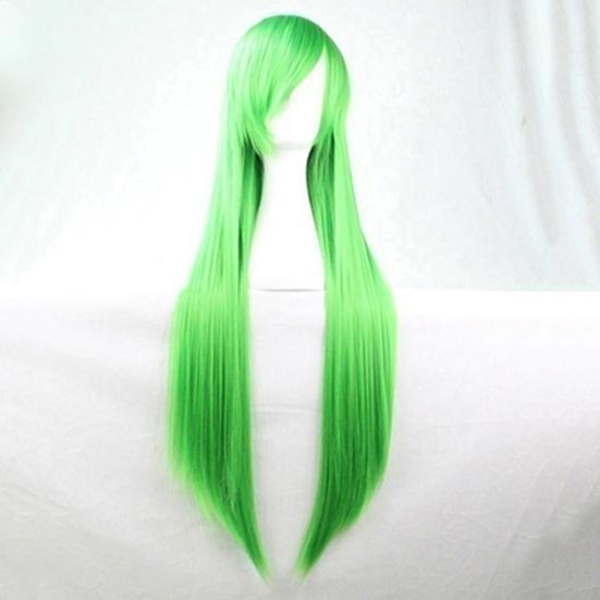Moda Ragazze Donne Lunghe Cosplay Frangia Obliqua Dritto Parrucche Complete Estensioni Capelli