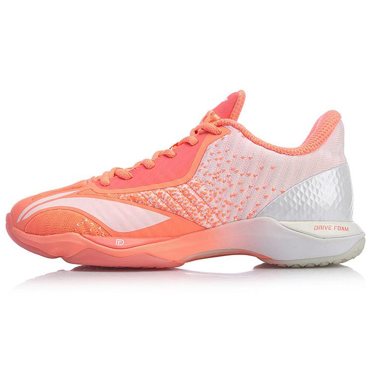 

Li Ning Raid Badminton Shoes Women s Low top Pink White AYZP008-3 35