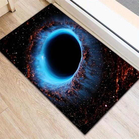 3D Optical Illusion Rug Bottomless Hole Design Non-Slip Doormat for Entrance Bathroom Stairs Playroom Living Room