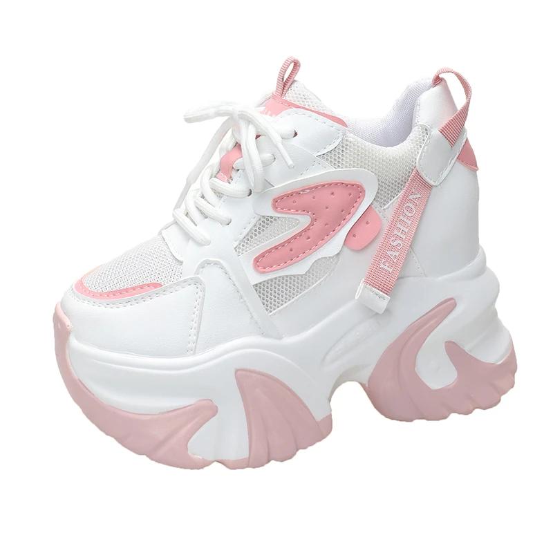 Fashion 2024 Women High Platform Sneakers New Summer Spring Non-slip breathable Shoes 10CM Thick Sole Casual Shoes Dad Sports Sneakers