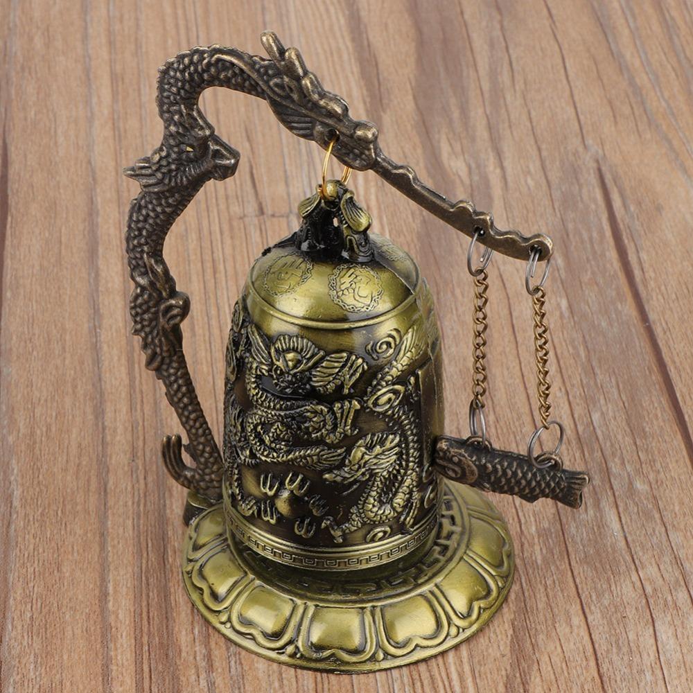 Bronze Bronze Dragon Bell Hand Carved Carved Dragon Bell Vintage Dragon Bell Meditation Space