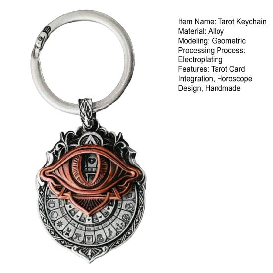 Tarot Vision Anheng Allseende Øye Halskjede Tarotkort Symbol Smykker Mystisk Spådom Nøkkelring Tarot Tilbehør