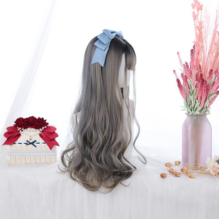 

Длинные вьющиеся волнистые синтетические парики Bybrana для женщин, повседневные вечерние парики для косплея с челкой, термостойкий парик 60cm