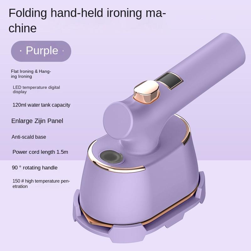 Portable Garment Steamer 150 Degrees Digital Display Steam Iron for Clothes 90 ° Rotating Handle Steam Iron 120 ML Water Tank