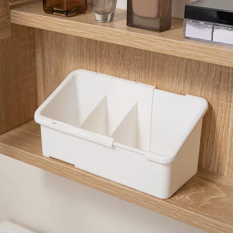 Extendable Mirror Cabinet Storage Box, Multi-Functional Cosmetic Storage Box, Adjustable Desktop Compartment Organizer.