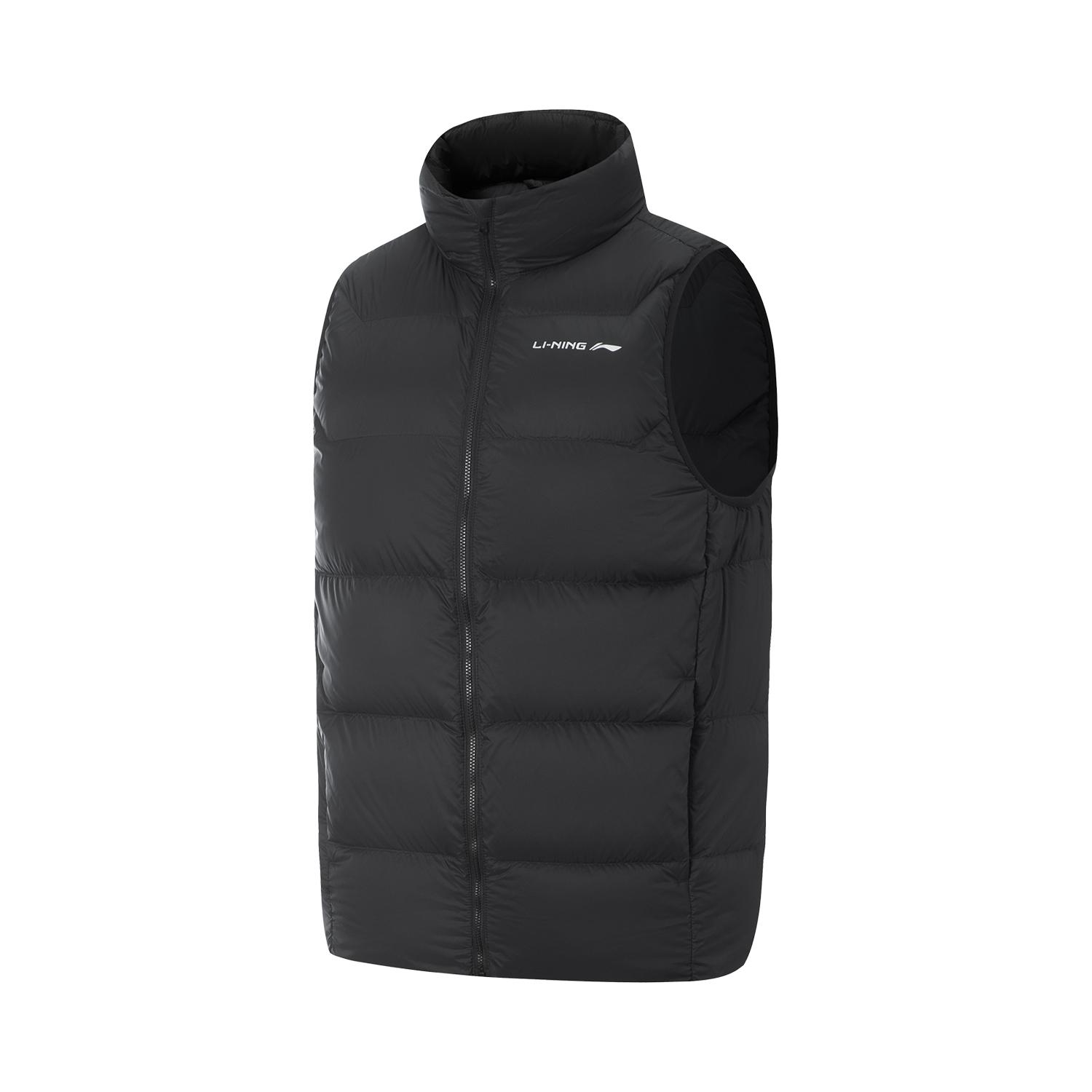 Li-Ning Fitness Series Stand Collar Down Vest Black Men AMRV077-3 XL