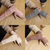 Winter Warm German Velvet Warm Half Finger Gloves For Women