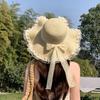 Beach Sun Hat Summer Hat Lace Straw Hat Seaside Shade French Sunscreen Straw Sun Hat Brim