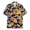Magliette Divertenti con Stampa 3D di Procione da Uomo Camicetta Casual Hawaiana a Maniche Corte con Collo a Revers Camicia a Maniche Corte Estiva da Donna per le Vacanze