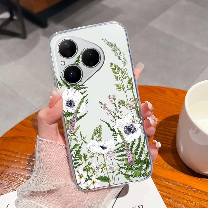 For Huawei Pura 80 70 Pro Plus Ultra Honor X6C 8C Phone Bags Cute Big Eyed Black Cat Patterns Luxury Transparent Lens Protection Case For Huawei Shell