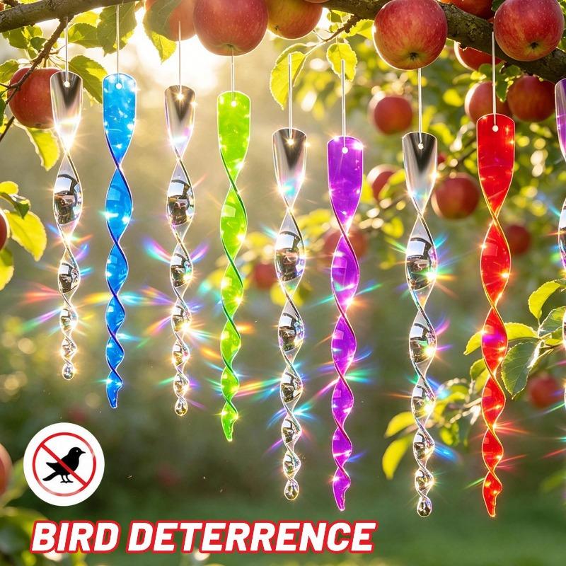 5/20 Stück Vogelabwehr Windspirale Drehende Stangen Hängende Ornamente Gartendekoration Taubenverscheucher Vogelabwehr Außen Zubehör