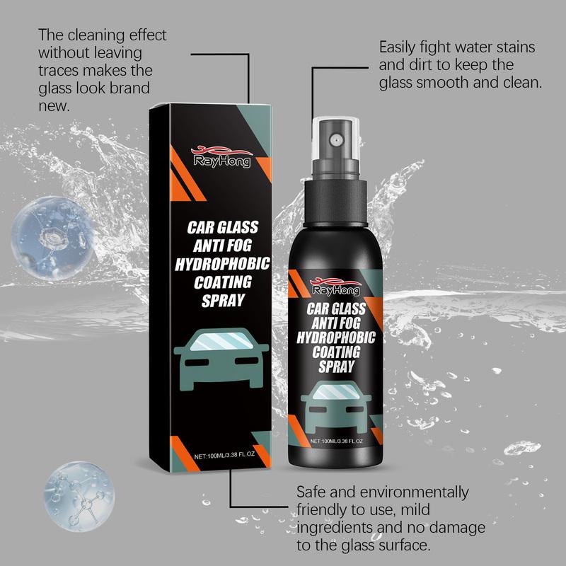 Car Windshield Spray Windshield Mirror Cleaner Stain Hydrophobic Water Repellent Anti-fogging Agent