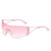 Rimless Diamond-encrusted Sunglasses European And American Sunglasses Y2k Future Technology Sports Mirror Sunglasses