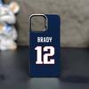 Rugby Tom B-Brady 12  Phone Case For iPhone 17 16 15 14 13 12 11 Pro Max Plus Silver candy Matte Cover