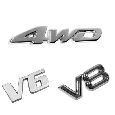 4Wd V6 V8 stylowy samochód sportowy Auto odznaka godło tylny bagażnik metalowa naklejka dekoracyjna