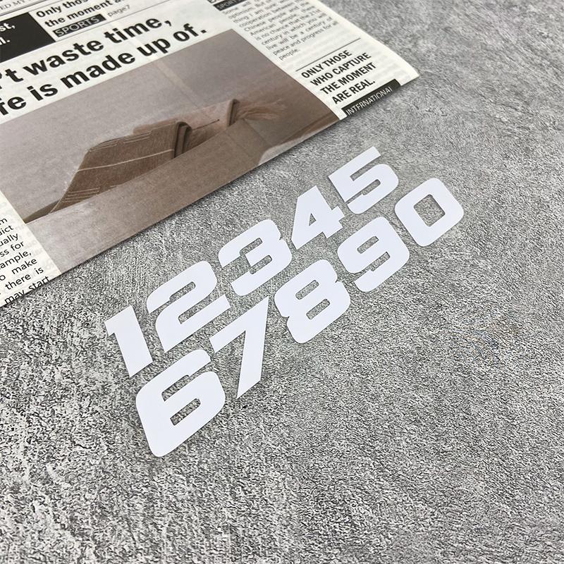 1SET Number 1234567890 Motorcycle Stickers Waterproof Motorbike Fuel Tank Electric Scooter Vinyl Decals Durable Laptop Decors