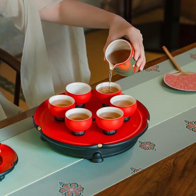 Edenus Tang Palace Glaze Ceramic Kung Fu Tea Set