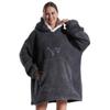 Cozy Hooded TV Blanket - Outdoor & Indoor Cold-Proof, Thick, Solid Color, Long Sleeves, Couples' Wear