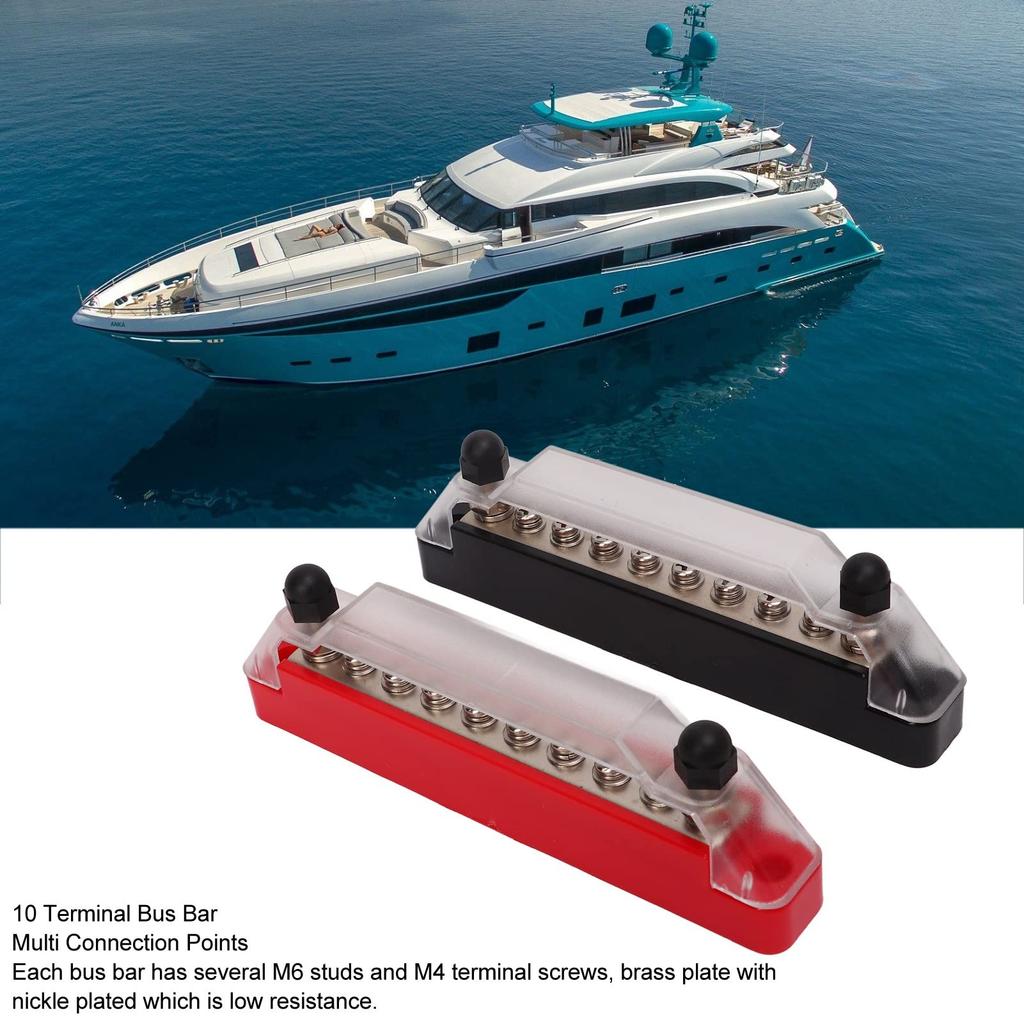 Busbar for ships, power distribution block for boats and vehicles