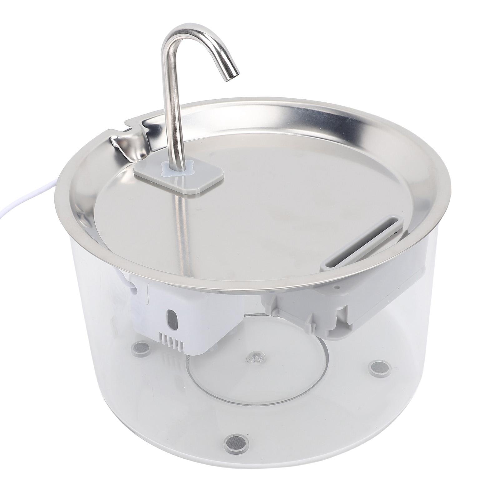 Cat Water Fountain Plastic Stainless Steel Bowl 3L Capacity Automatic Pet Water Dispenser Dog Drinking Fountain