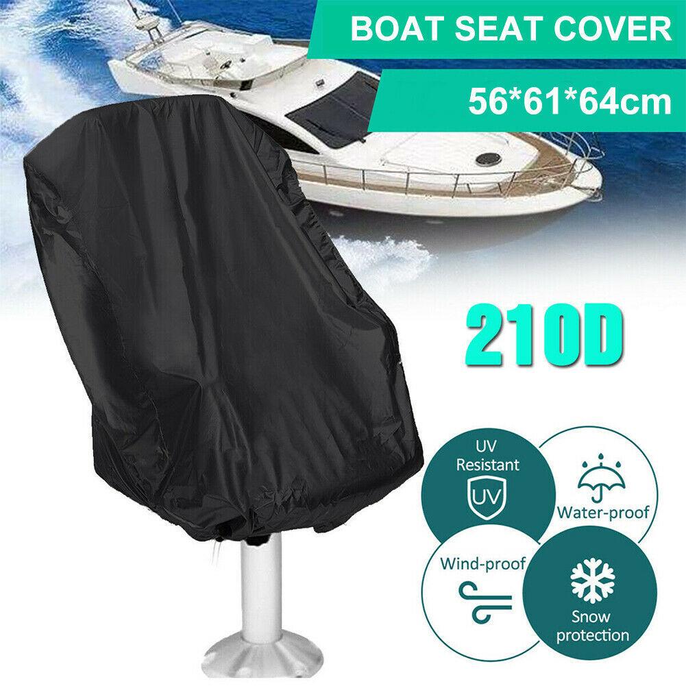 Rainproof Outdoor Captain's Boat Seat Cover - 210D Protective Sleeve for Fixed Rear Seat