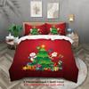 3-Piece Christmas-Themed Bedding Set Duvet Set Single Double Bed King Size Bed Set Adult Boys Bedroom Duvet Cover Pillow Case