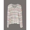 Summer Vacation Women's Hollow Out Splicing Rainbow V-neck Thin Knit Pullover Sweater Cover Up