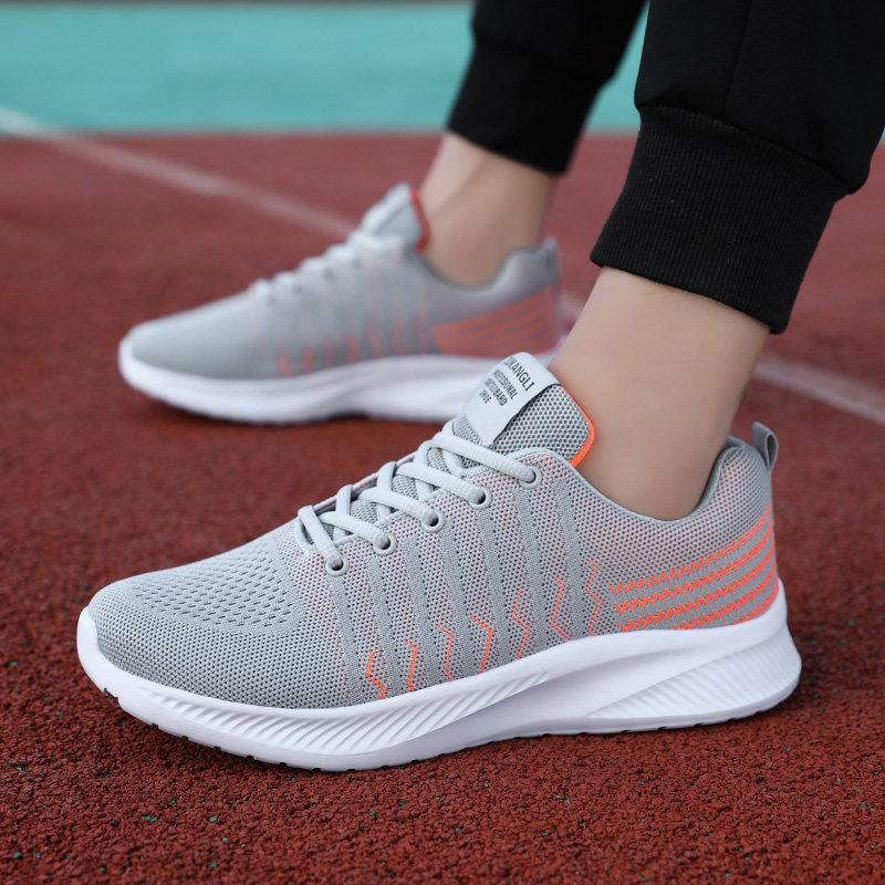 Autumn Black Casual Men's Shoes Student Mesh Breathable Running Shoes Soft-soled Sports Shoes Deodorant Travel Shoes Lightweight