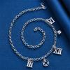 Charming 925 Sterling Silver Exquisite Roman Numeral Pendant Necklace for Women Fashion Party Wedding Favor Jewelry