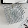 4pcs Stainless Steel Storage Baskets with Open Weave Design Multi-Purpose Organizer for Bathroom Kitchen Desk Storage Resistant
