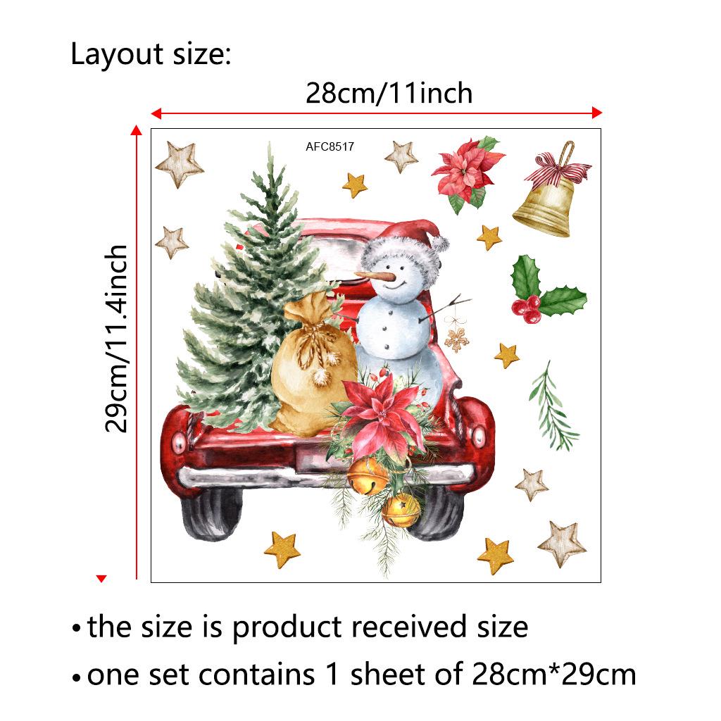 Santa Claus PVC Toilet Sticker - Self-Adhesive Christmas Bathroom Decoration (Model AFC8507)