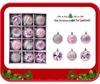 12pc Painted Christmas Ball Set - 6cm Ornaments for Tree & Holiday Decor