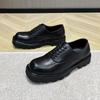 Men'S Casual Leather Shoes Large Size New Dress British Men'S Shoes Platform One Piece 15961-O