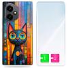 Etui Do Honor X7D / 400 Smart Obudowa Foto Case Plecki Kotek + Szkło 9H