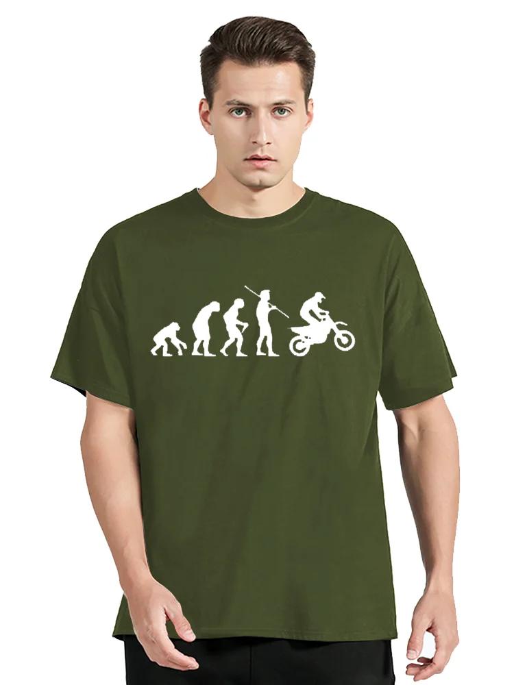 Summer Fashion T-shirt Evolution Motocross Enduro Moto Cross Motorrad Biker Cotton Tshirt Clothing Oversized Tops Tees