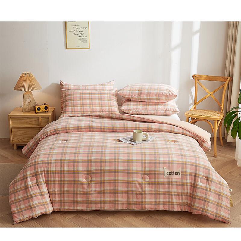 Feinaisheng FNS-015 Minimalistischer Tagesdecke aus gewaschener Baumwolle