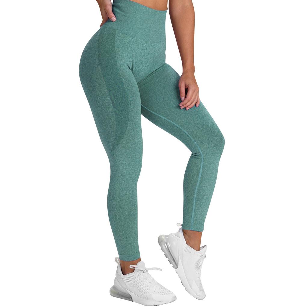 Damen Freizeit Nahtlos Schlank Passform Farbe Sport Hüfthebende Yoga-Hose