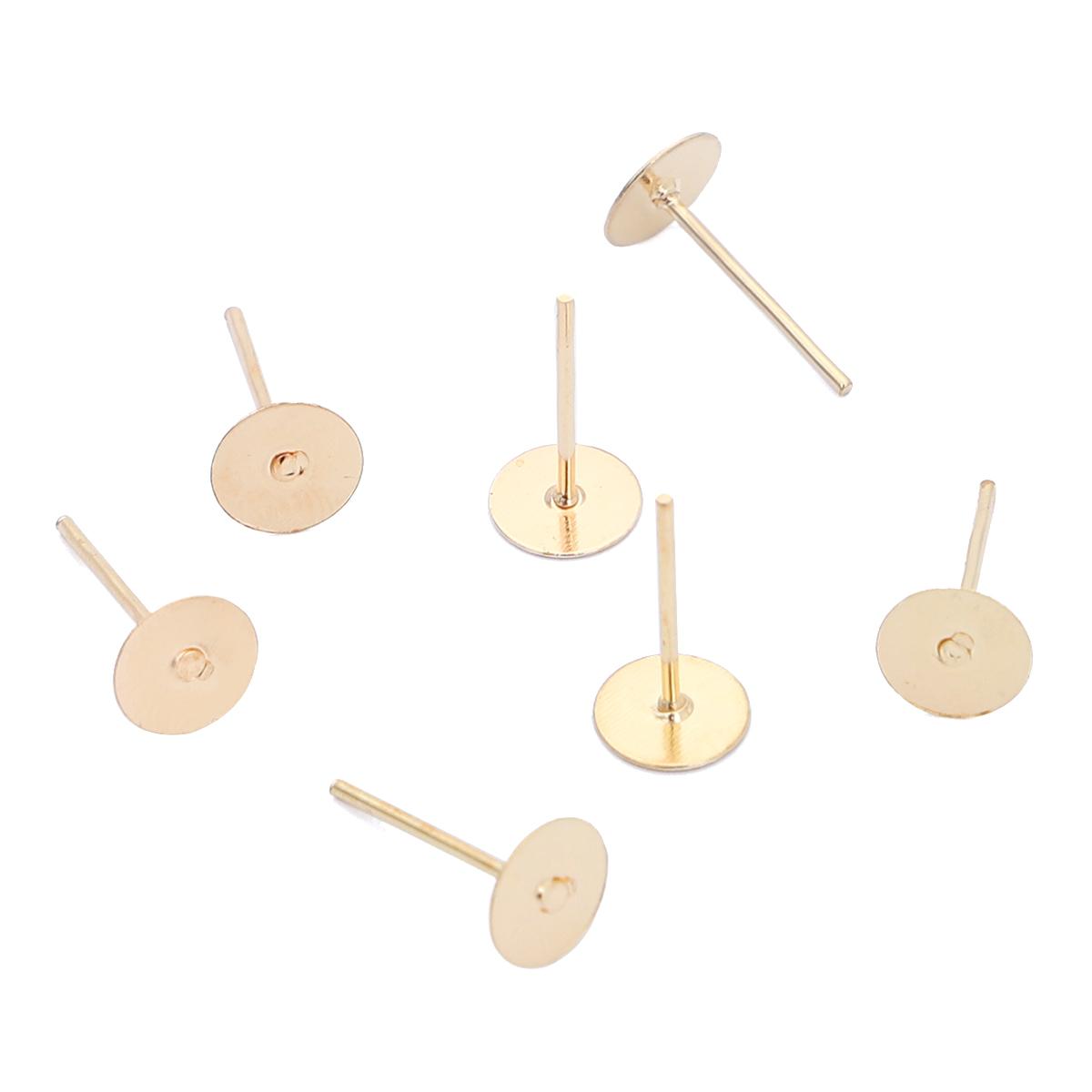 

150-500 шт./пакет, железные серьги-гвоздики, заглушки для ушей, иглы для изготовления сережек «сделай сам», фурнитура для изготовления ювелирных изделий 4mm 500pcs золотистый