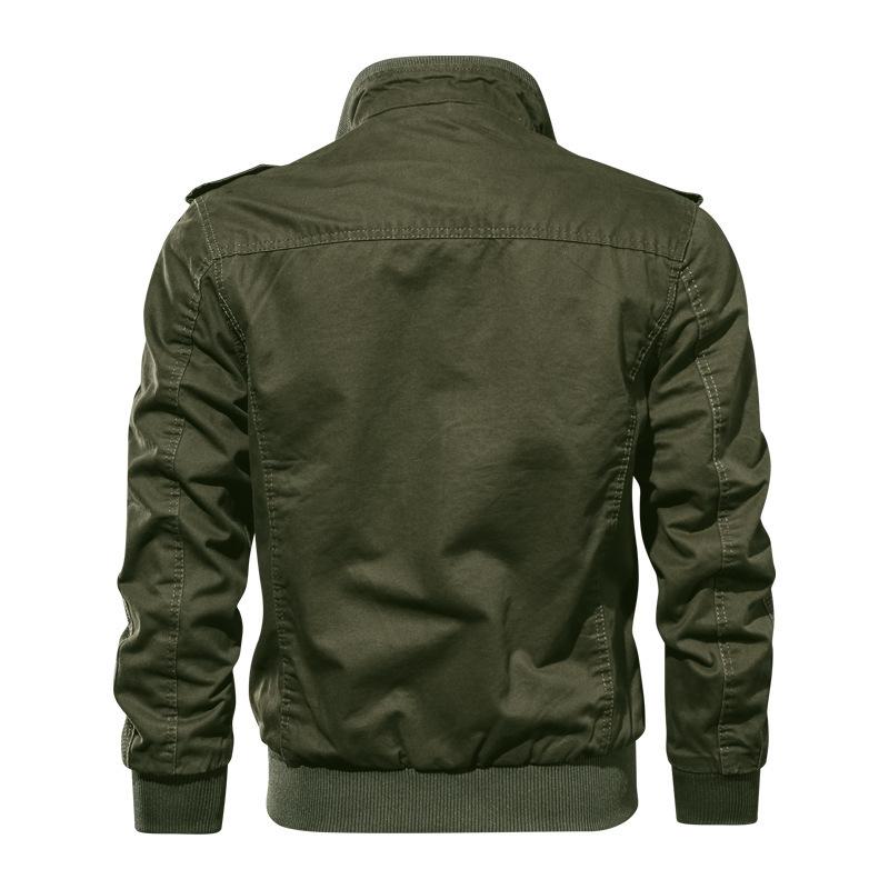 Men's Autumn Jacket Washed Large Size Jacket Cotton Military Jacket Men's