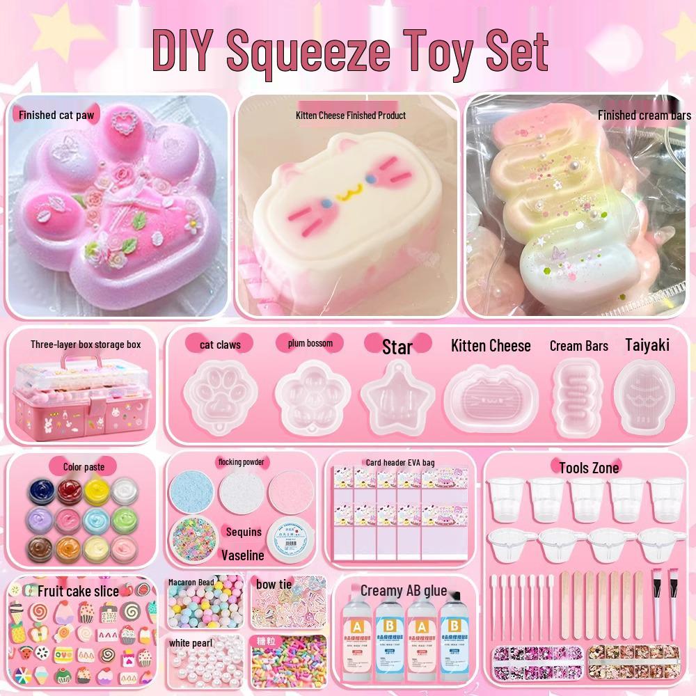 

DIY Squishy Toy Kit - Food Grade Silicone Glue for Kids Crafting