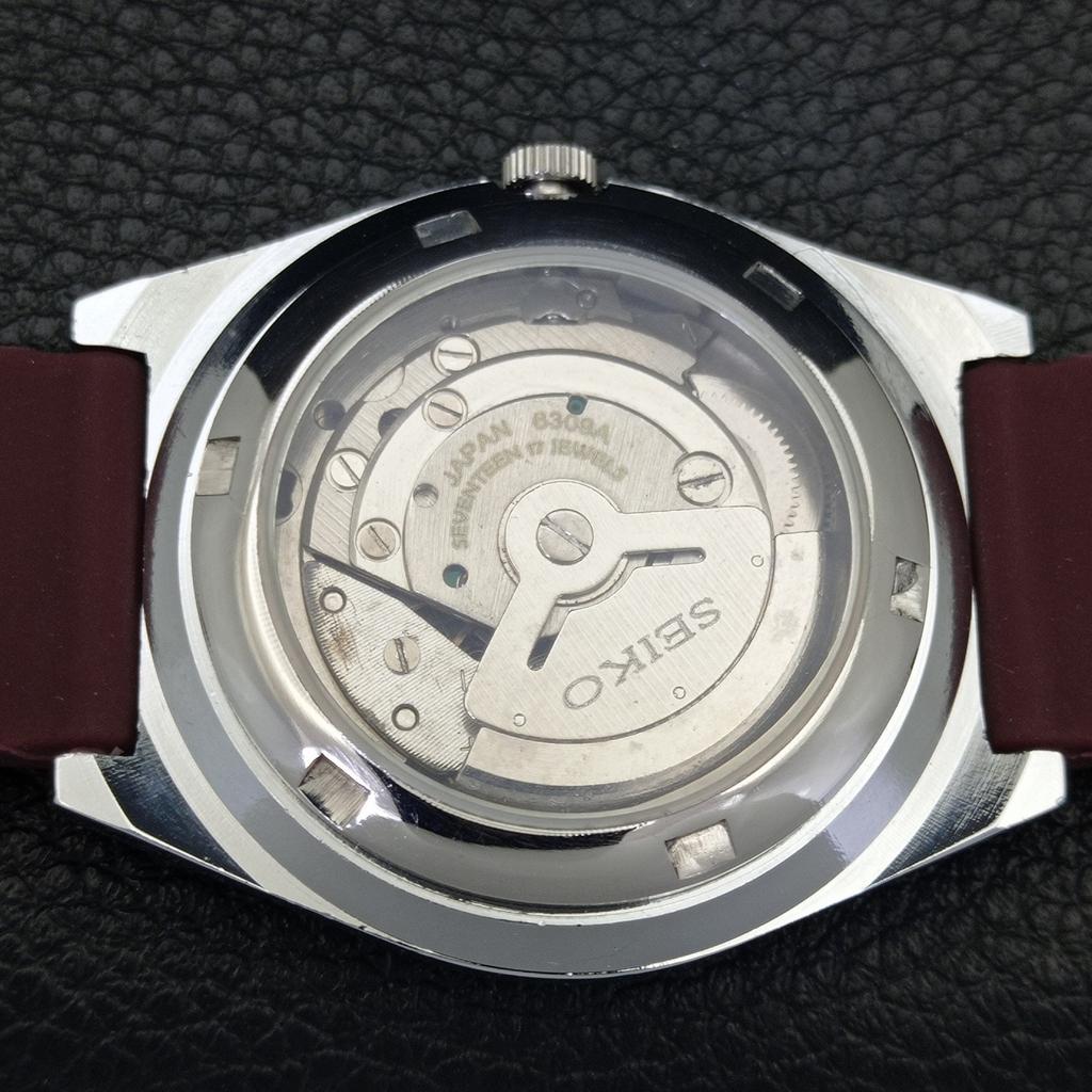 VINTAGE REFURBISHED SEIKO 5 AUTOMATIC 6309A JAPAN MENS RED DIAL WATCH A441364-5