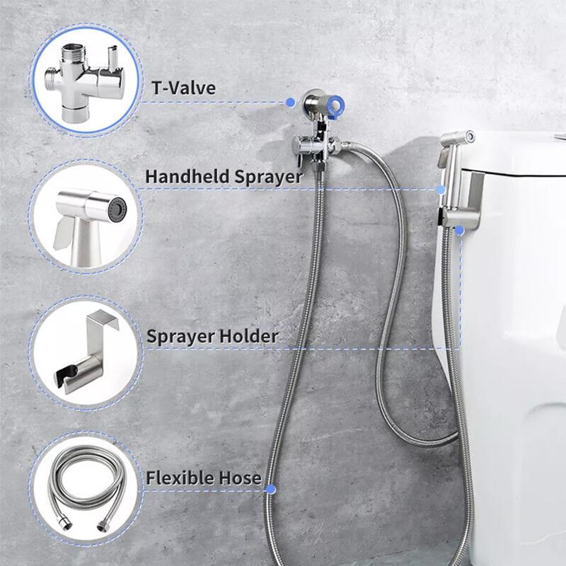 Jet Handheld Bidet Toilet Spray Muslim Hygienic Shattaf Douche Shower Self Kit