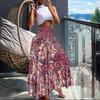 New casual fashion floral high waist skirt women's clothing