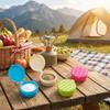 4pcs Plastic Portable Ketchup Bottle with Lid Seasoning Containers  School Office