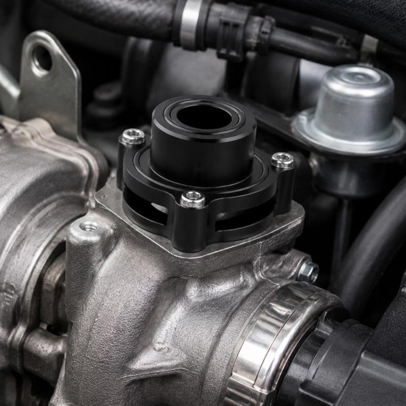 Metal Exhaust Blow Off Valves Adapter Kit with Round Bolt-On Flange, Built-In Sealing Gaskets and 6 Mounting Screws for 1.5L 1.6L 2.0L 2.7L Engine