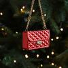 Santa Claus Christmas Elf Pendant Shiny Red Merry Christmas Decor  Holiday Party Decor