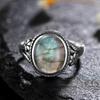 Anillo de Plata S925 Femme Joyería Piedra Lunar Natural Ojo de Tigre Anillos Personalizados para Mujeres Joyas de Boda Regalo