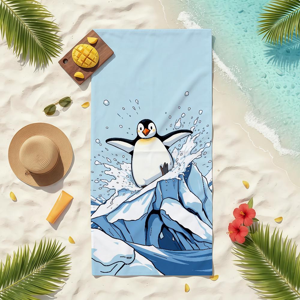 Cartoon Cute Penguin Towel Soft Pool Gift For Travel Gym Shower Camping Quick Dry Sports Beach Towels